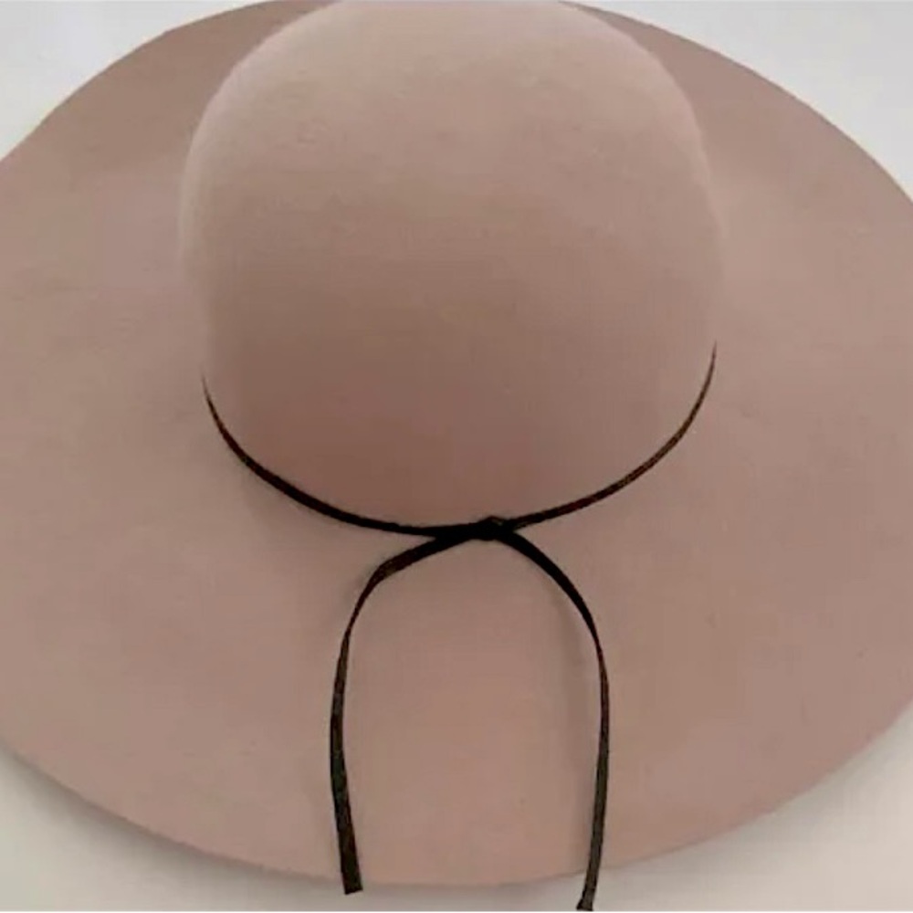 Nordstrom Brass Plum (BP) Wool Floppy Hat in Rose Pink